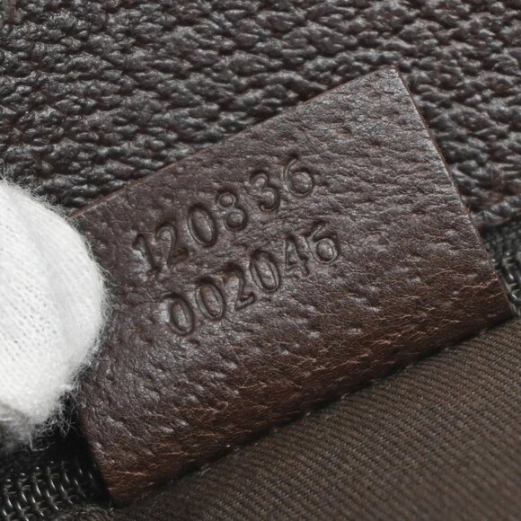 GUCCI Logo GG Pattern Shoulder Bag Canvas Leather Brown Silver Italy 61KB384 - Picture 15 of 15
